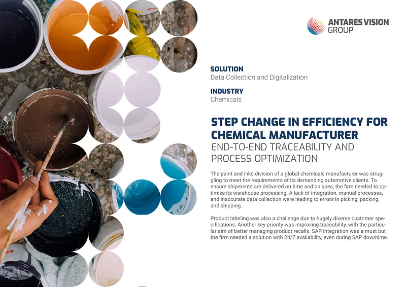 End-to-End Traceability and Process Optimization in Chemicals