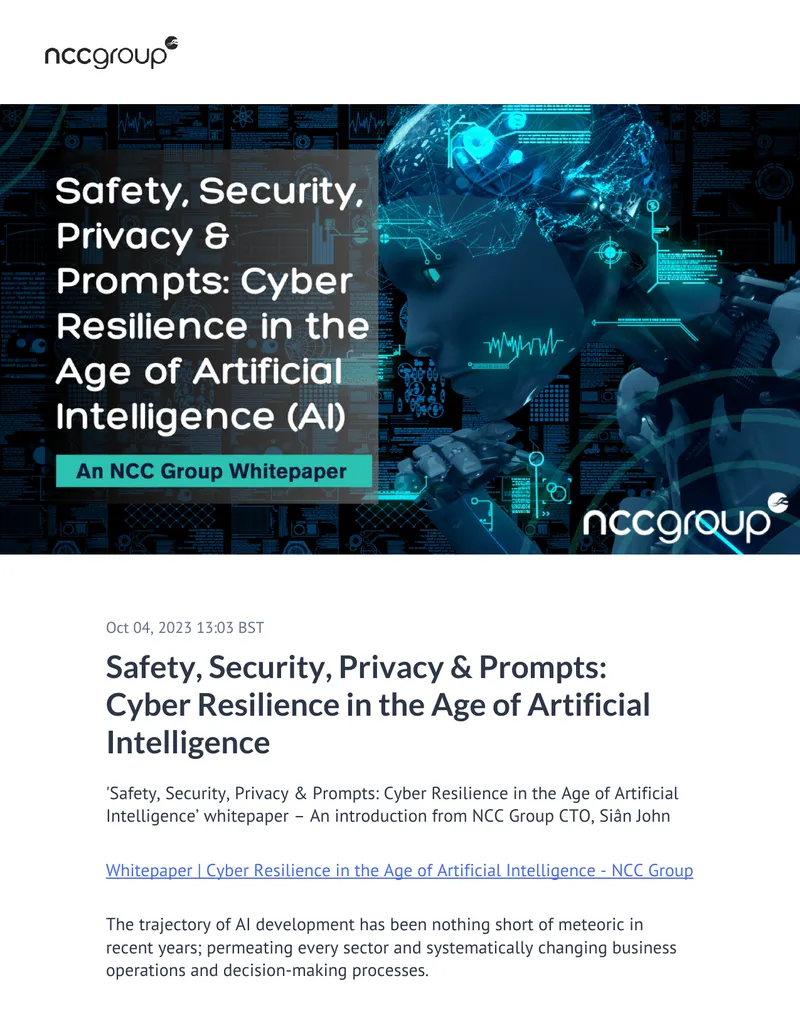 Cyber Resilience in the Age of Artificial Intelligence