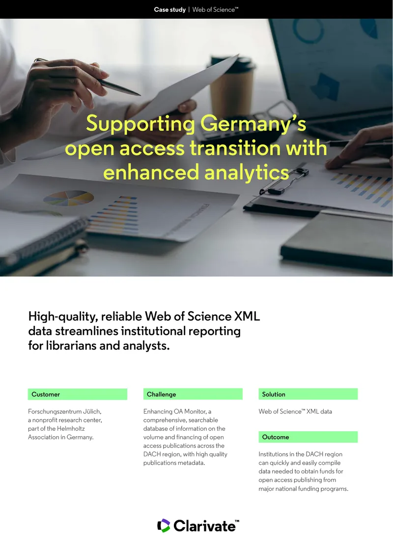 Open Access Monitor Case Study with Web of Science Data