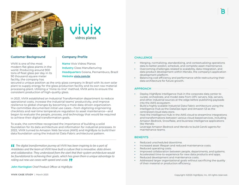 VIVIX Industrial Data Transformation Case Study