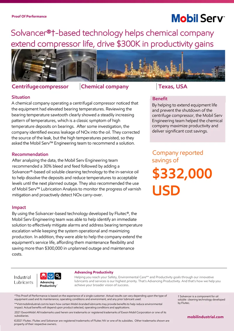 Centrifuge Compressor Performance Improvement Case Study
