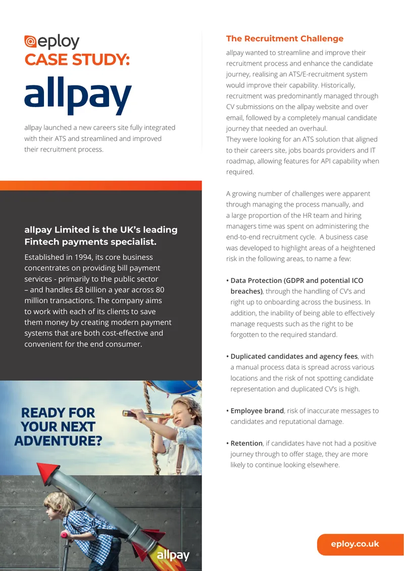 Case Study on allpay's Recruitment Process Improvement