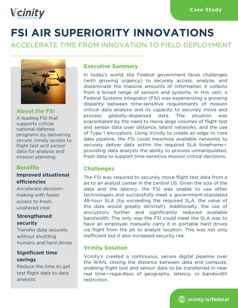 Federal Systems Integrator Data Transfer Case Study