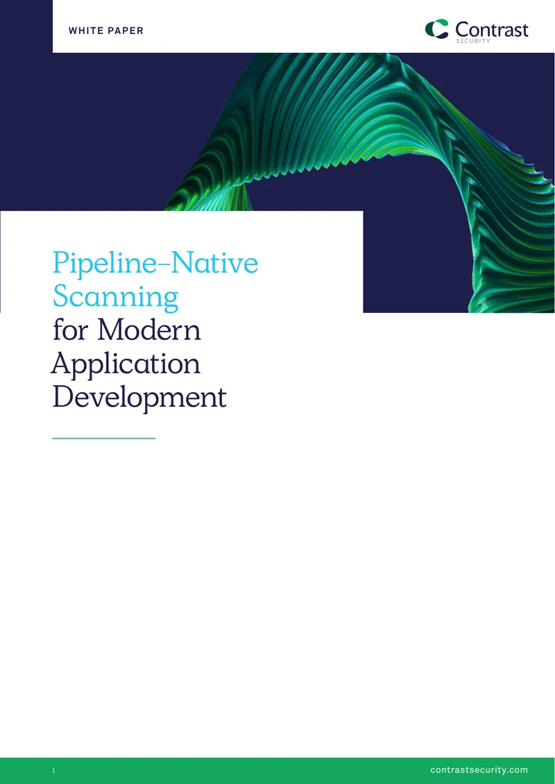 Pipeline-Native Scanning for Modern Application Development
