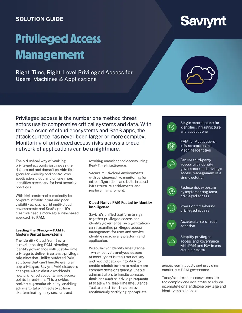 Privileged Access Management Solution Guide