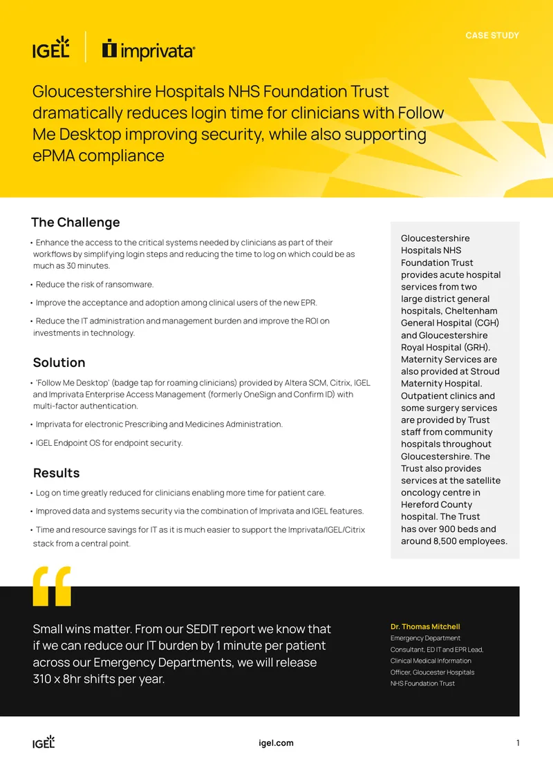 Gloucestershire Hospitals NHS Foundation Trust Case Study