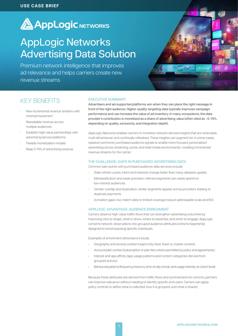 Advertising Data Solution for Carriers