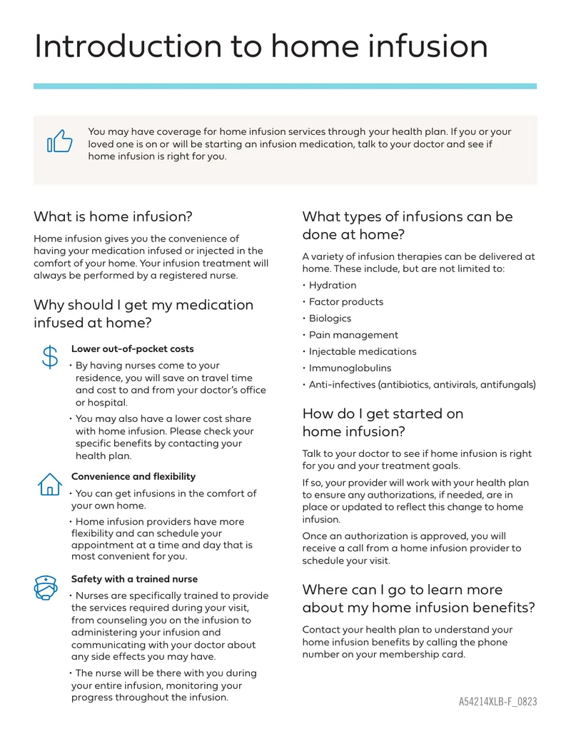 Home Infusion Therapy Overview