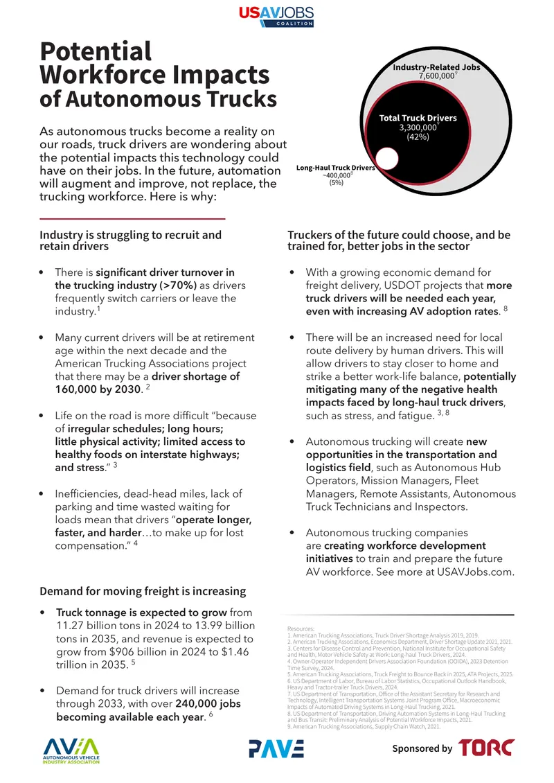 Workforce Impacts of Autonomous Trucks