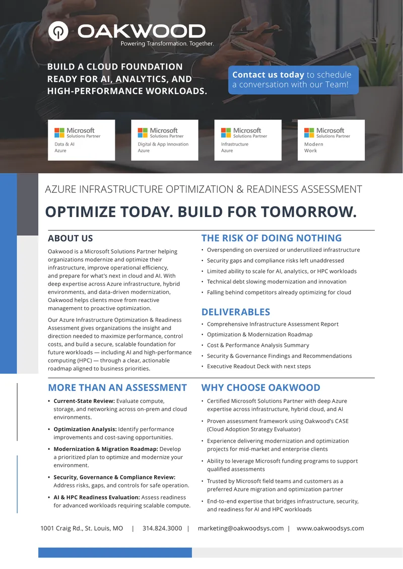 Azure Infrastructure Optimization and Readiness Assessment