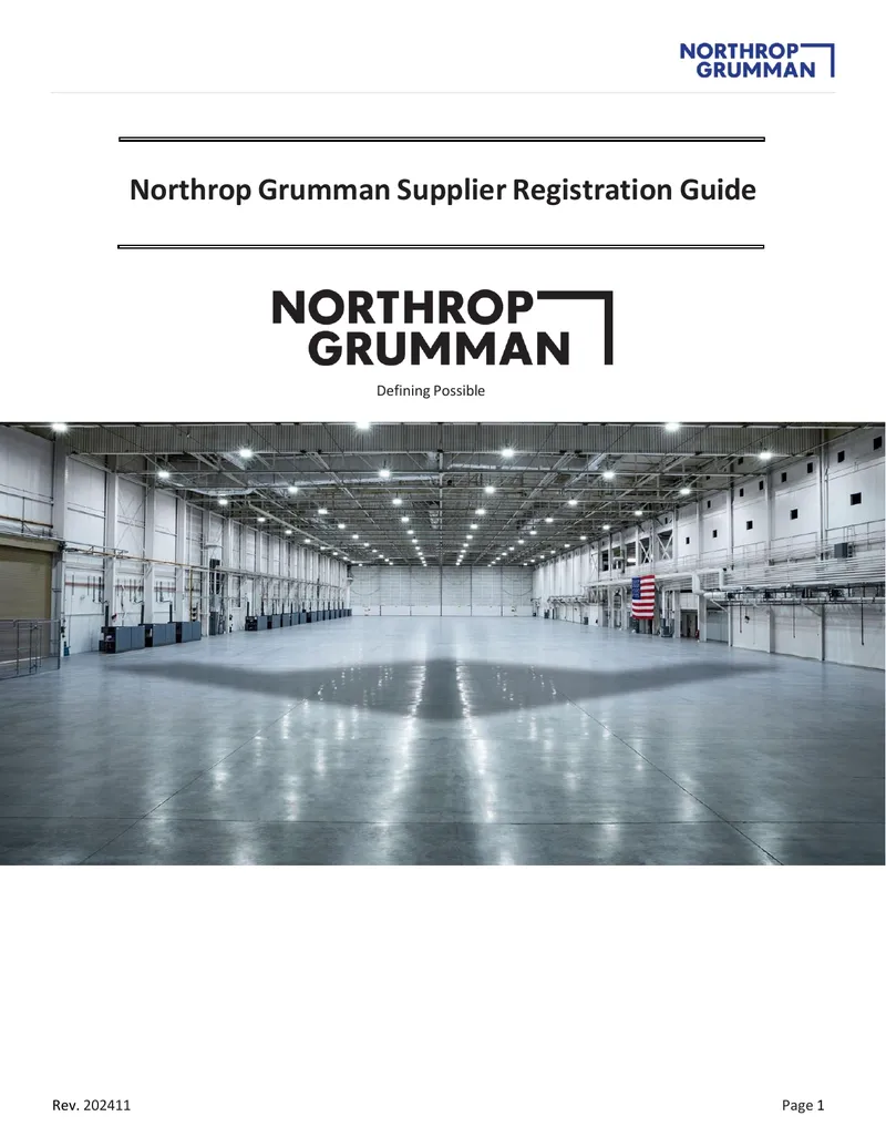 Northrop Grumman Supplier Registration Guide