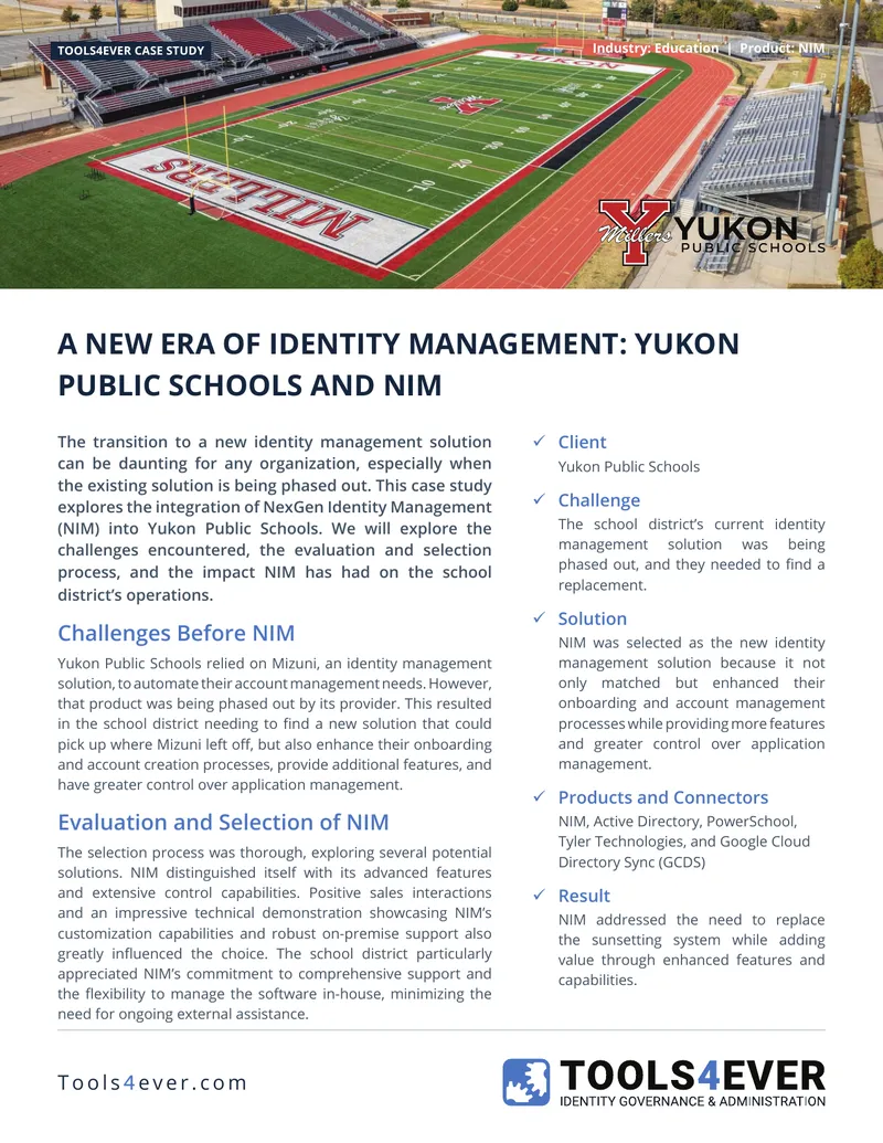 Integration of NexGen Identity Management in Yukon Public Schools