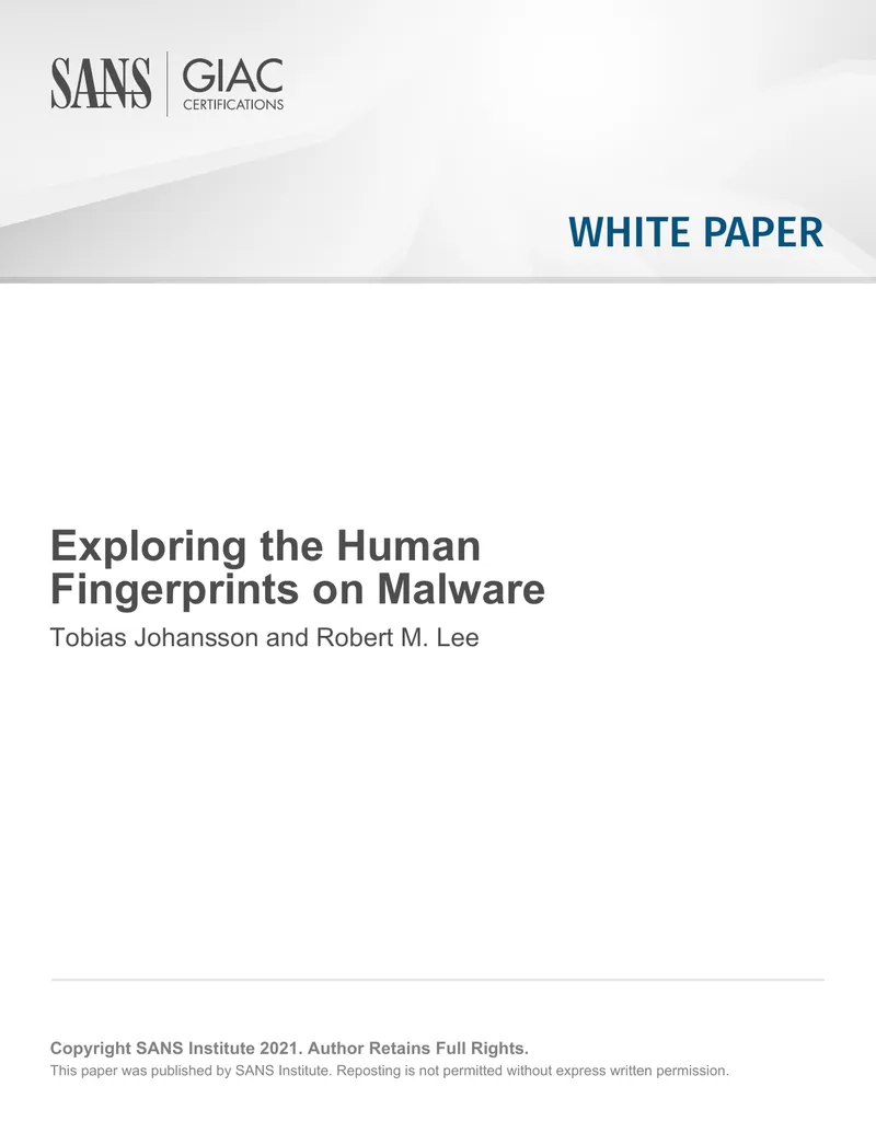 Exploring Human Fingerprints in Malware Analysis