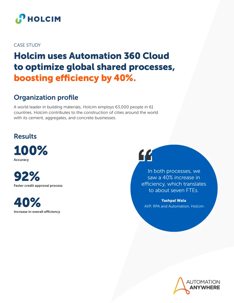 Holcim Automation 360 Cloud Case Study