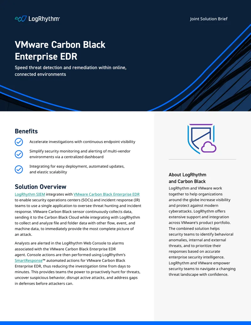 LogRhythm and VMware Joint Solution Brief