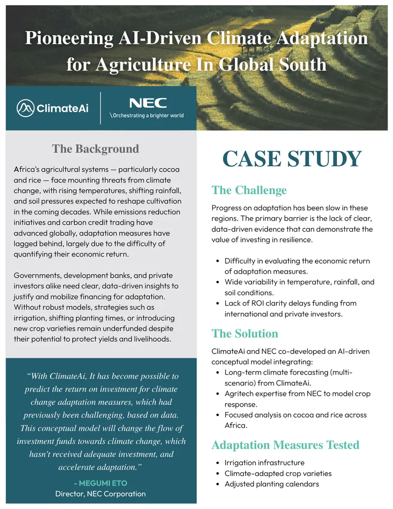 AI-Driven Climate Adaptation Strategies for Agriculture