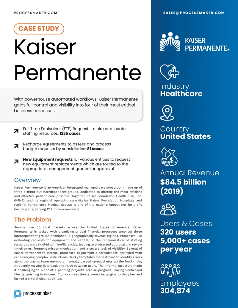 Kaiser Permanente Workflow Automation Case Study