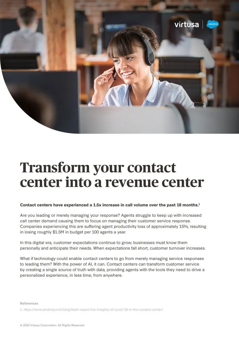 Contact Center Transformation Strategy and Implementation preview page 1