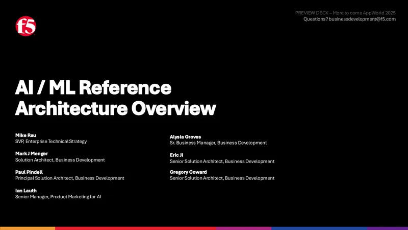 AI and ML Reference Architecture Overview