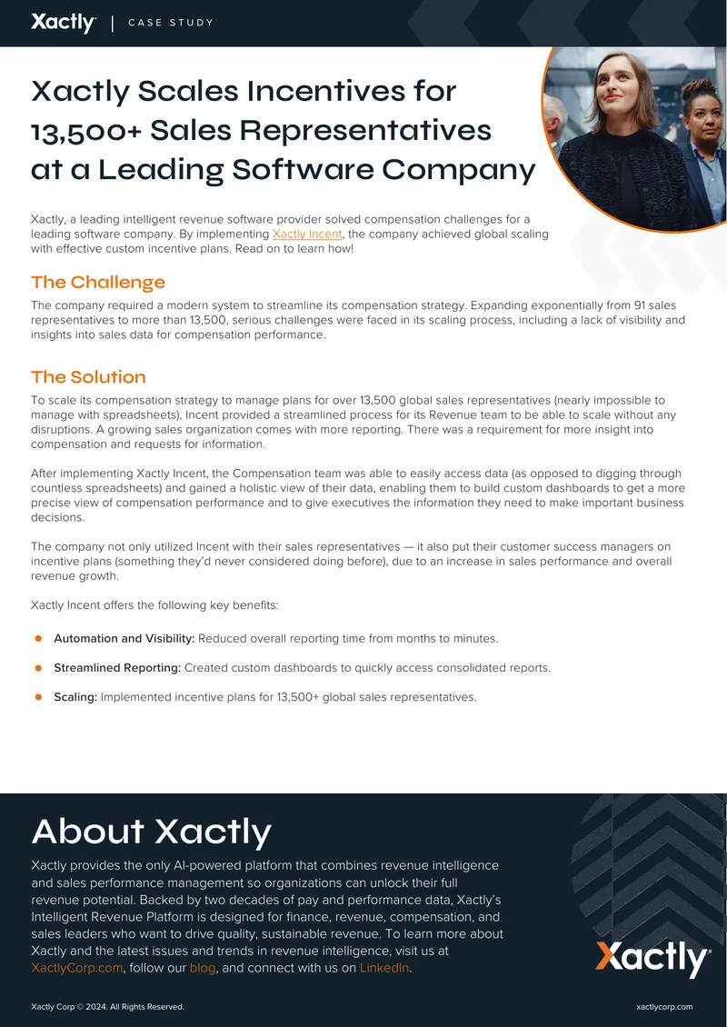 Scaling Compensation Strategy for Sales Representatives