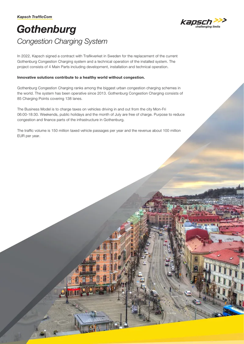 Gothenburg Congestion Charging System Replacement Project