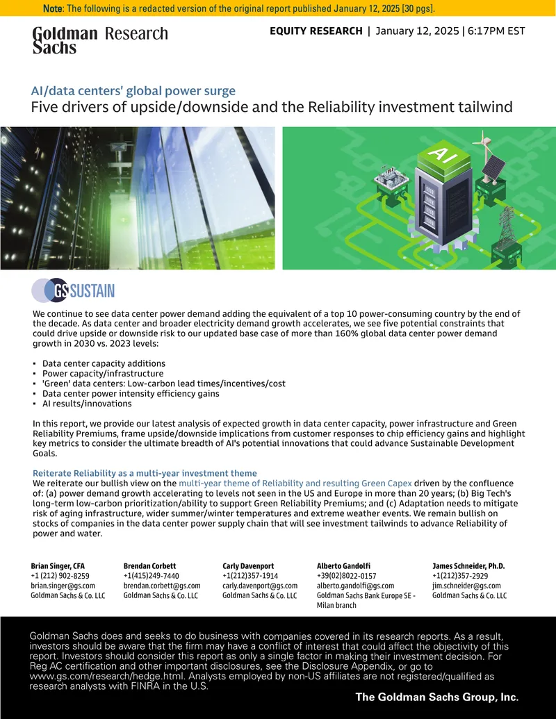 AI and Data Center Power Demand Analysis
