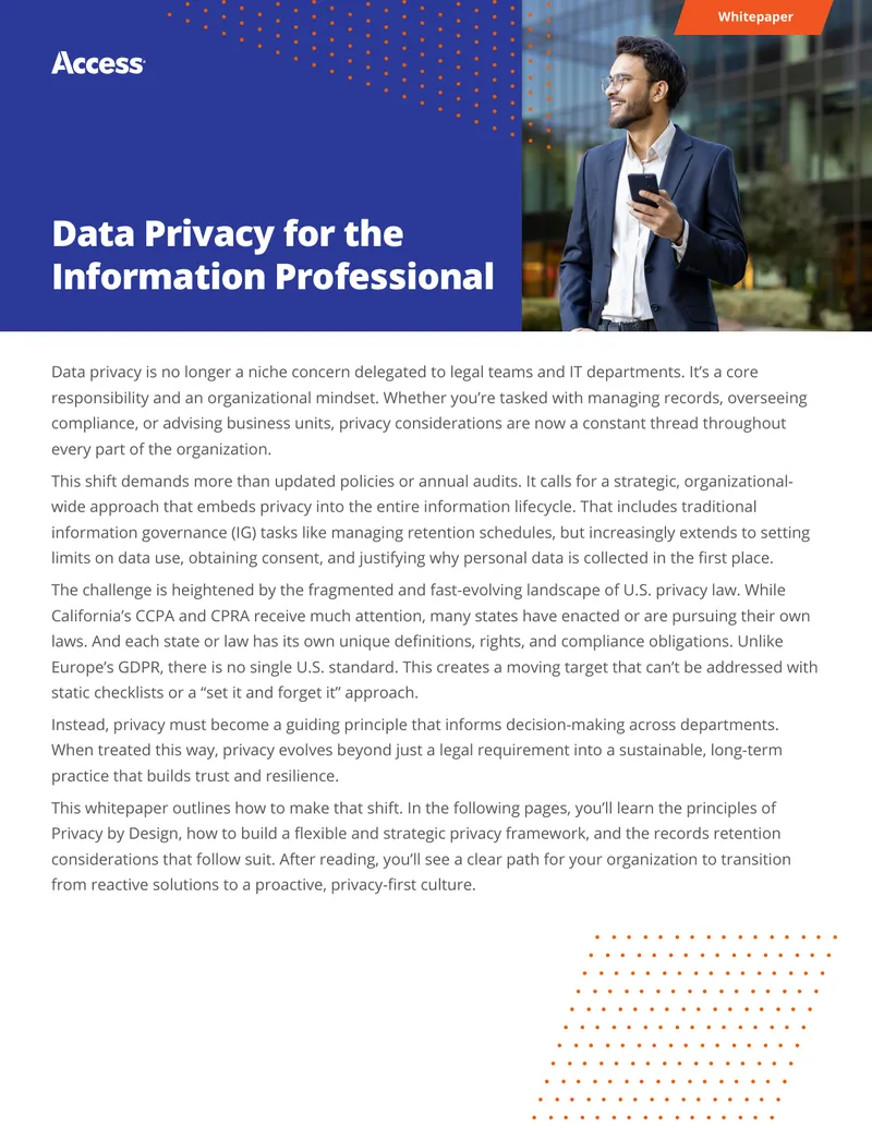 Data Privacy for the Information Professional