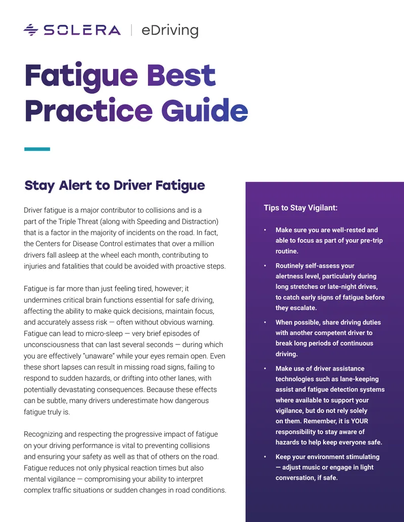 Driver Fatigue Prevention Best Practices Guide