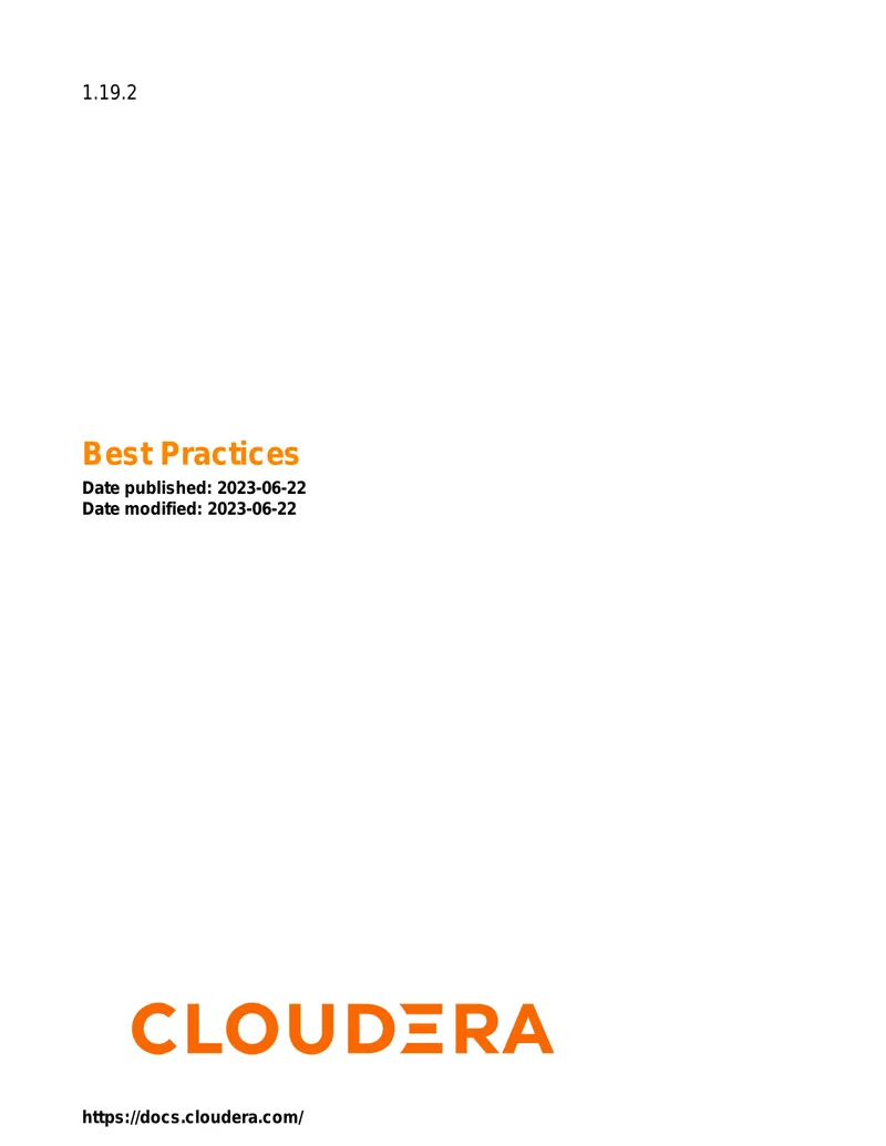 Best Practices for Cloudera Data Engineering Deployments
