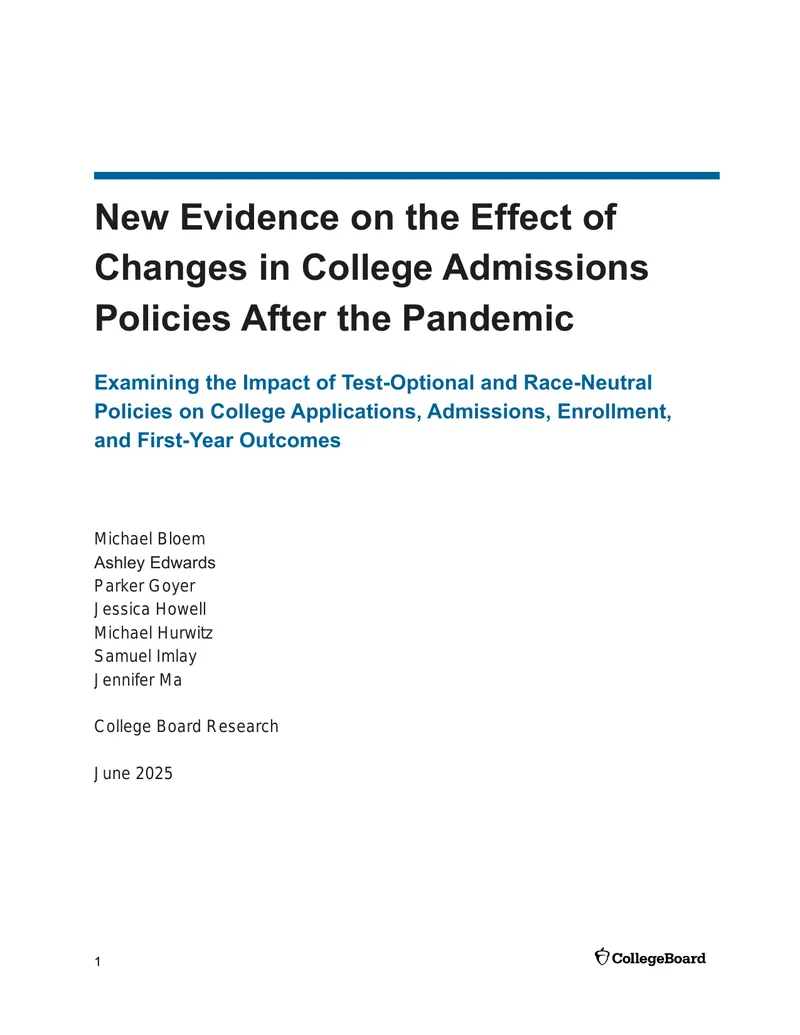Impact of College Admissions Policy Changes Post-Pandemic