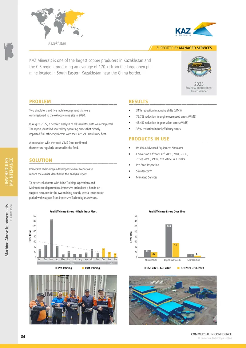 Operational Improvement Analysis for KAZ Minerals