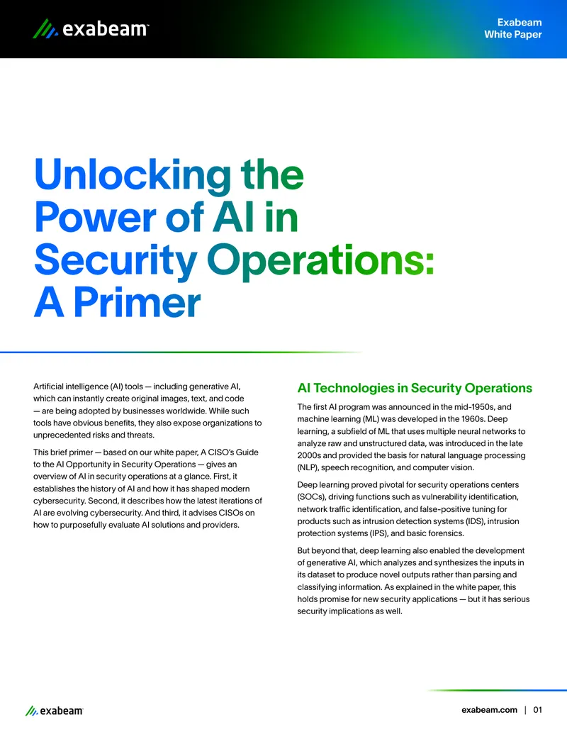Unlocking the Power of AI in Security Operations