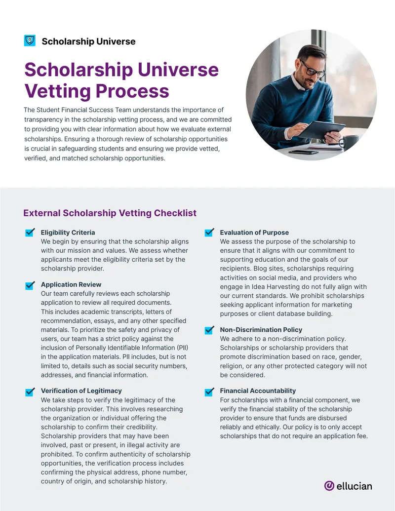 External Scholarship Vetting Process Overview
