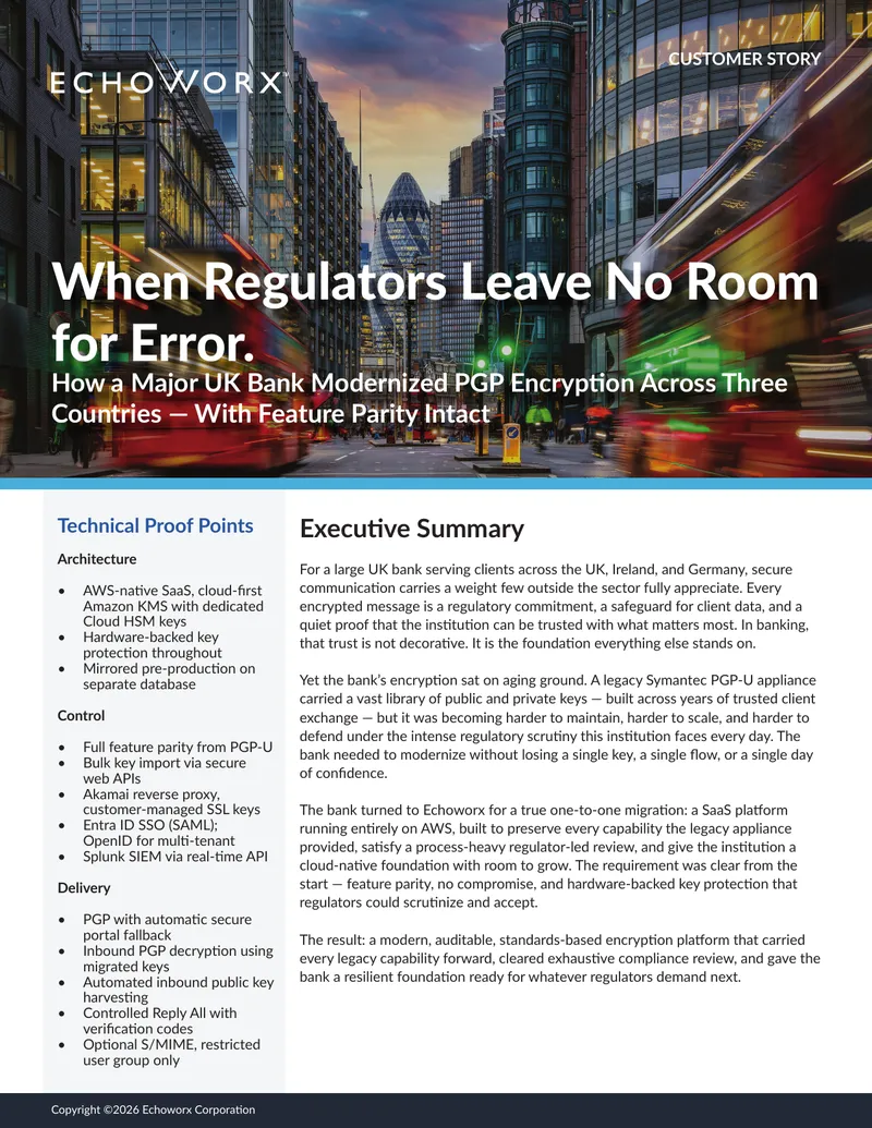 UK Bank Modernization of PGP Encryption Process