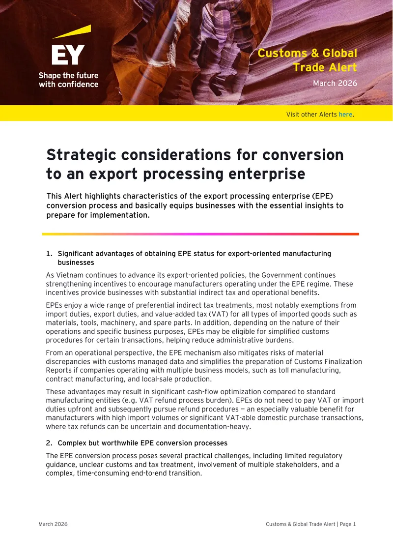 Strategic Considerations for EPE Conversion Process