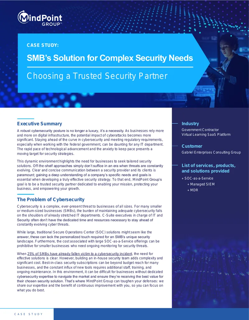 Case Study on Tailored Cybersecurity Solutions