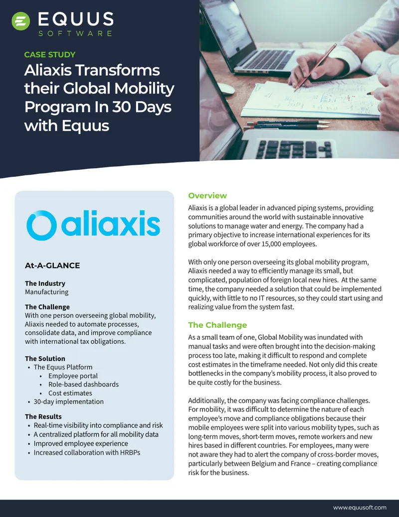 Aliaxis Global Mobility Program Transformation Case Study