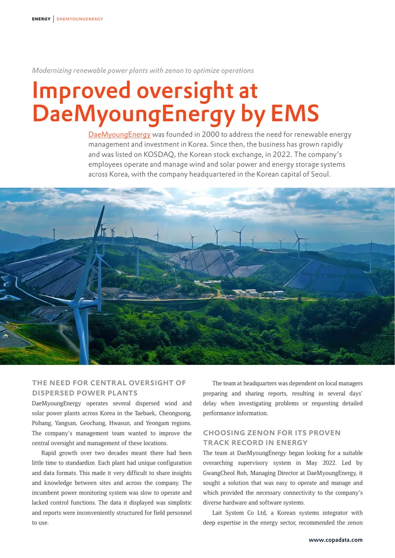 Central Oversight for Dispersed Power Plants