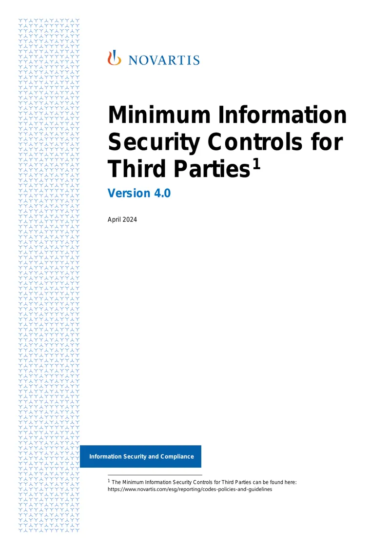 Minimum Information Security Controls for Third Parties