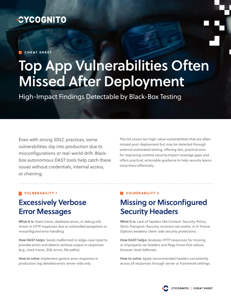 Top Application Vulnerabilities Post-Deployment