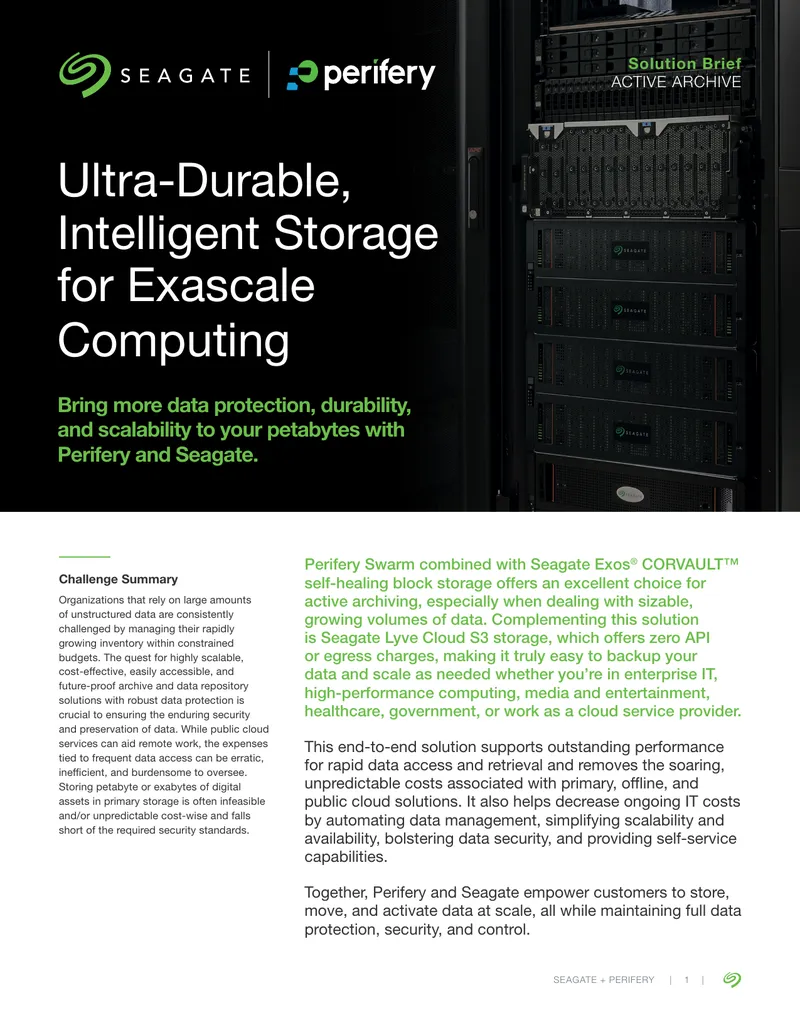 Active Archiving Solutions with Perifery and Seagate