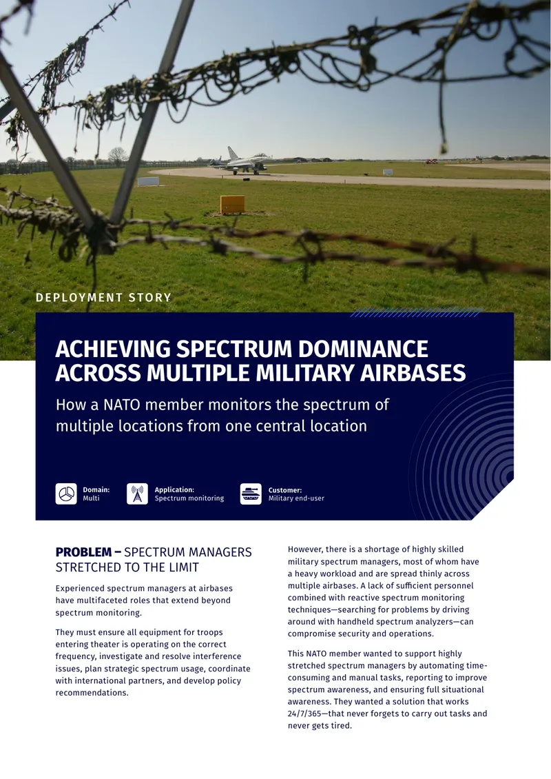 Spectrum Dominance Automation for Military Airbases