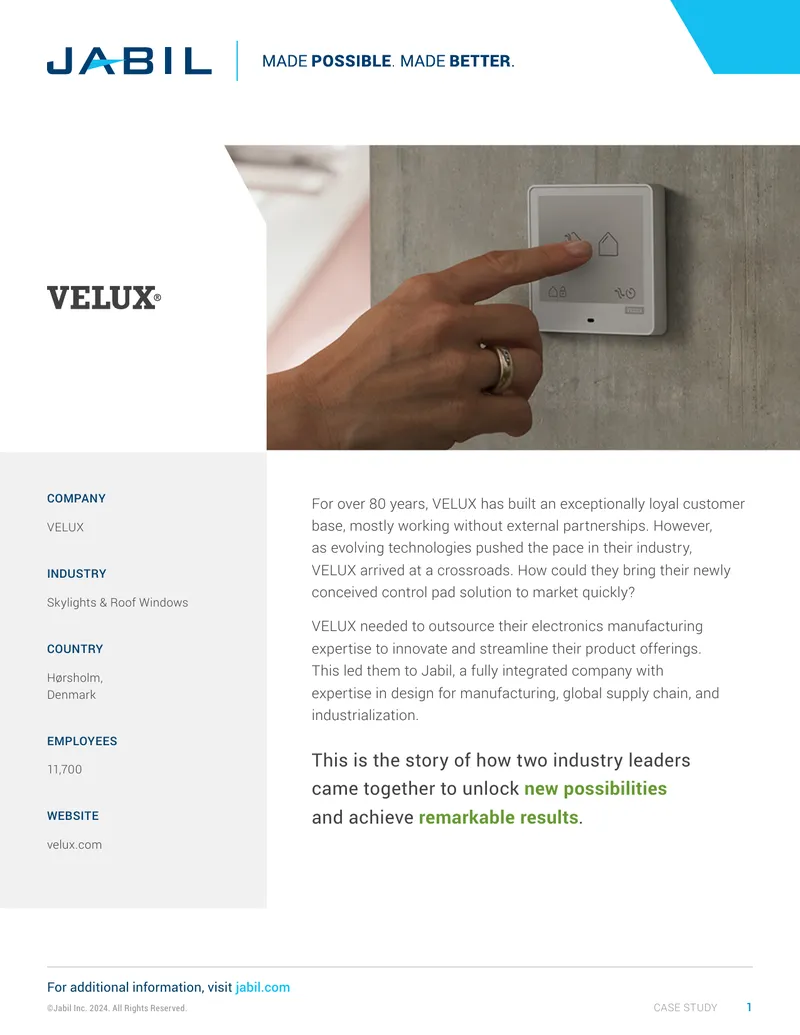 VELUX Control Pad Development Case Study