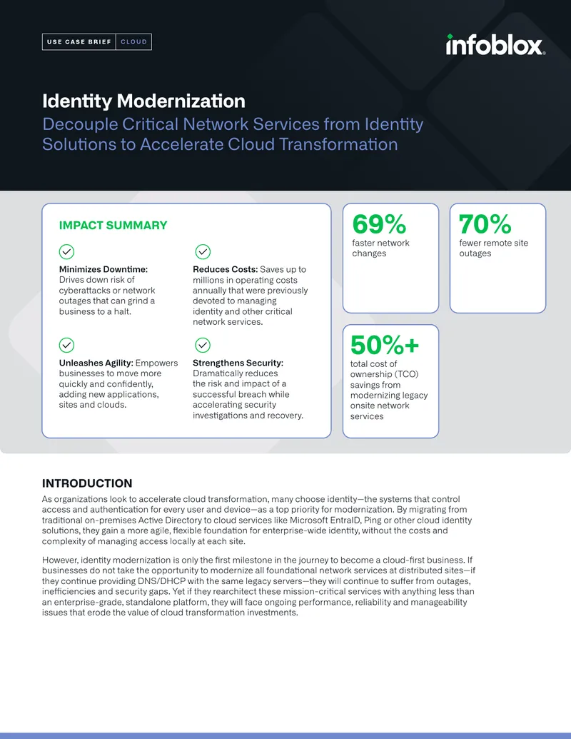 Decoupling Critical Network Services for Cloud Transformation