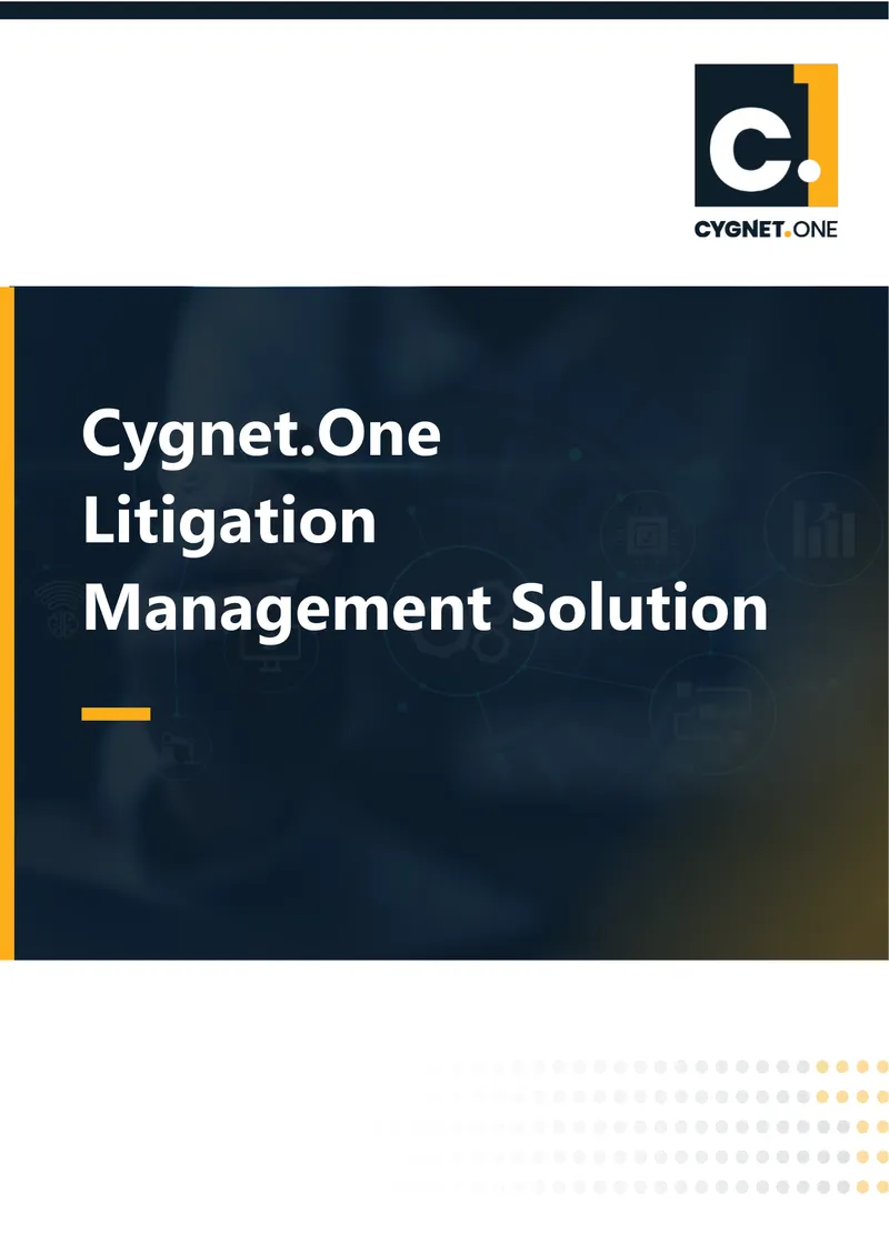 Cygnet.One Litigation Management Solution Overview
