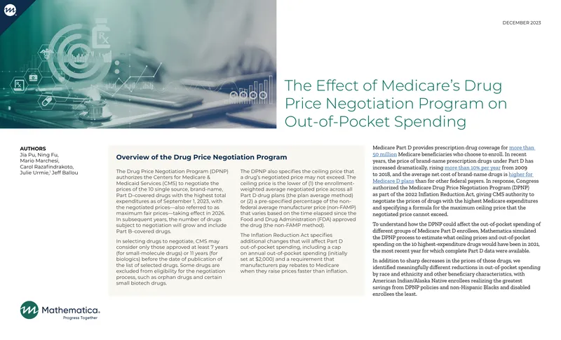 Impact of Medicare Drug Price Negotiation on Spending