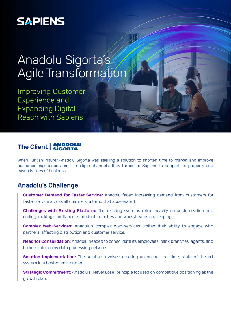 Anadolu Sigorta Digital Transformation Case Study