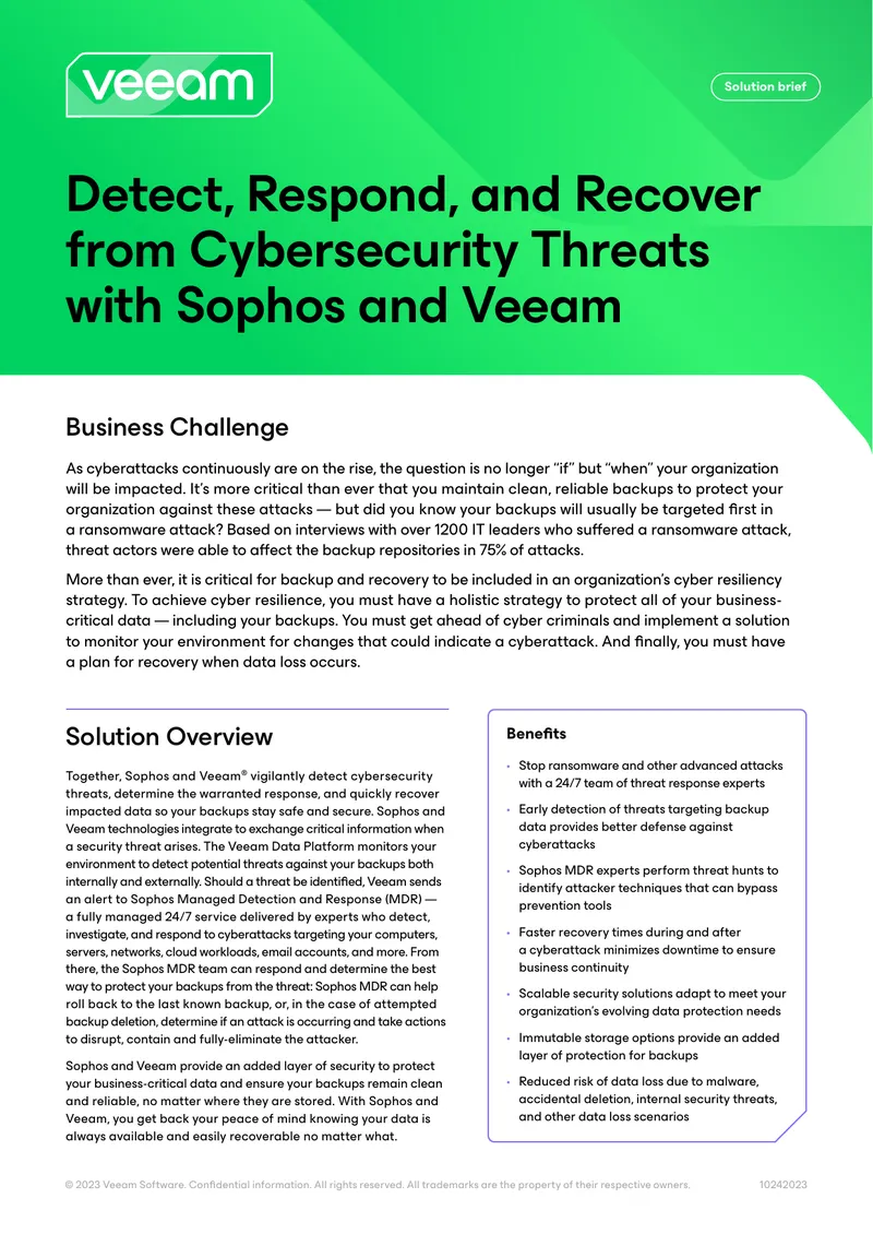 Detect, Respond, and Recover from Cybersecurity Threats