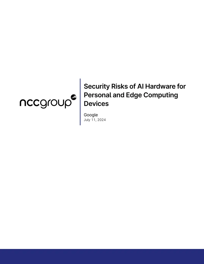 Security Risks of AI Hardware for Personal and Edge Computing Devices