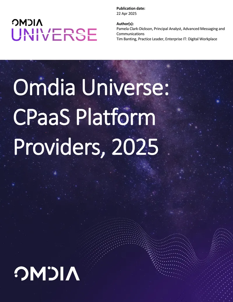 Omdia Universe CPaaS Platform Providers 2025